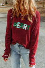 Load image into Gallery viewer, MERRY CHRISTMAS Exposed Seam Long Sleeve T-Shirt
