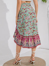 Load image into Gallery viewer, Tie Waistband Flounce Hem Midi Skirt
