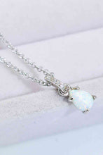 Load image into Gallery viewer, Opal Pendant 925 Sterling Silver Chain-Link Necklace
