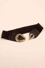 Load image into Gallery viewer, Ribbed Alloy Buckle Elastic Belt
