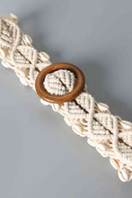 Load image into Gallery viewer, Shell Braid Belt with Wood Buckle
