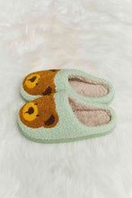 Load image into Gallery viewer, Melody Teddy Bear Print Plush Slide Slippers
