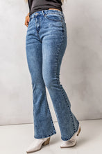 Load image into Gallery viewer, Vintage Wash Flare Jeans with Pockets
