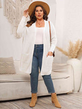 Load image into Gallery viewer, Plus Size Open Front Cardigan With Pockets
