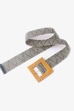 Load image into Gallery viewer, Square Buckle Elastic Braid Belt
