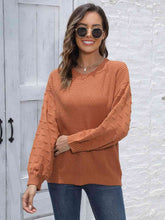 Load image into Gallery viewer, Round Neck Dropped Shoulder Sweater
