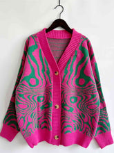 Load image into Gallery viewer, Abstract Pattern Button Down Cardigan
