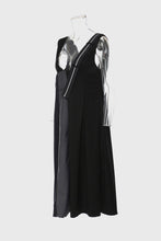 Load image into Gallery viewer, Contrast Pleated Zip-Back Pinafore Dress
