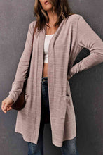 Load image into Gallery viewer, Long Sleeve Open Front Cardigan with Pocket
