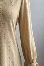 Load image into Gallery viewer, Eyelet V-Neck Flounce Sleeve Blouse

