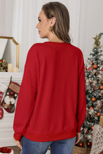 Load image into Gallery viewer, Drop Shoulder Ribbed Trim Sweatshirt
