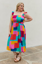 Load image into Gallery viewer, And The Why Multicolored Square Print Summer Dress
