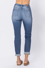 Load image into Gallery viewer, Judy Blue Mid Rise Cuffed Distressed Jeans
