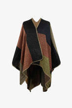 Load image into Gallery viewer, Color Block Open Front Poncho
