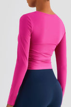 Load image into Gallery viewer, Lightweight Round Neck Long Sleeve Sports Top
