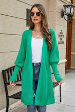 Load image into Gallery viewer, Open Front Lantern Sleeve Cardigan
