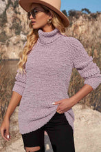 Load image into Gallery viewer, Popcorn Knit Turtleneck Sweater
