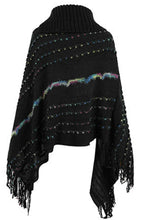 Load image into Gallery viewer, Cloak Sleeve Fringe Detail Poncho
