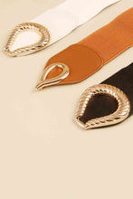 Load image into Gallery viewer, Ribbed Alloy Buckle Elastic Belt
