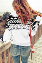 Load image into Gallery viewer, Zip-Up Mock Neck Dropped Shoulder Pullover Sweater
