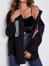Load image into Gallery viewer, Patch Pocket Dropped Shoulder Shirt Jacket
