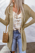 Load image into Gallery viewer, Openwork Dropped Shoulder Open Front Cardigan
