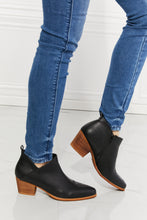 Load image into Gallery viewer, MMShoes Trust Yourself Embroidered Crossover Cowboy Bootie in Black
