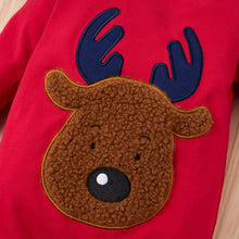 Load image into Gallery viewer, Baby Reindeer Applique Jumpsuit
