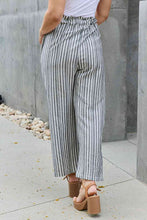 Load image into Gallery viewer, Heimish Find Your Path Full Size Paperbag Waist Striped Culotte Pants
