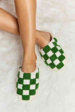 Load image into Gallery viewer, Melody Checkered Print Plush Slide Slippers
