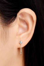 Load image into Gallery viewer, Inlaid Moissanite Chain Earrings
