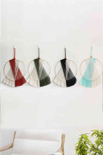 Load image into Gallery viewer, Contrast Fringe Round Macrame Wall Hanging
