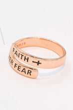 Load image into Gallery viewer, 925 Sterling Silver FAITH OVER FEAR Bypass Ring
