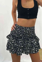 Load image into Gallery viewer, Printed Frill Trim Smocked Mini Skirt
