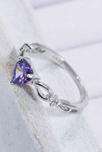 Load image into Gallery viewer, Crystal Heart 925 Sterling Silver Ring
