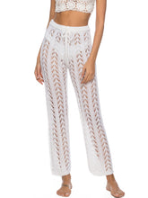 Load image into Gallery viewer, Cutout Drawstring High Waist Swim Pants
