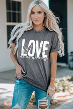 Load image into Gallery viewer, LOVE EVERYBODY Short Cuffed Sleeve T-Shirt
