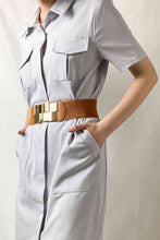 Load image into Gallery viewer, Geometric Buckle Elastic Wide Belt

