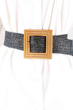 Load image into Gallery viewer, Square Buckle Elastic Braid Belt
