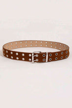 Load image into Gallery viewer, Double Row Grommet PU Leather Belt
