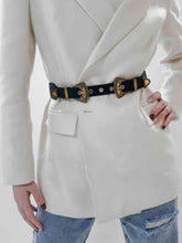 Load image into Gallery viewer, Double Buckle PU Leather Belt
