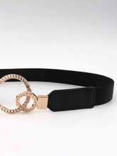 Load image into Gallery viewer, Double Ring Buckle Elastic PU Belt
