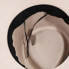 Load image into Gallery viewer, Fame Flat Brim Strap Pork Pie Hat

