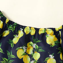 Load image into Gallery viewer, Lemon Print Square Neck Bodysuit
