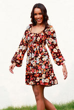 Load image into Gallery viewer, Floral Smocked Balloon Sleeve Tiered Dress
