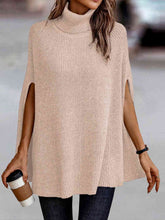 Load image into Gallery viewer, Turtleneck Dolman Sleeve Poncho
