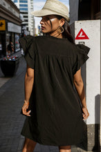 Load image into Gallery viewer, Ruffled Cap Sleeve Pocketed Mini Dress
