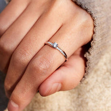 Load image into Gallery viewer, Inlaid Zircon Bicolor Rose Gold-Plated Ring
