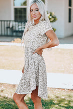 Load image into Gallery viewer, Leopard Print Empire Waist Babydoll Dress
