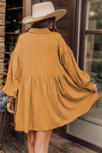 Load image into Gallery viewer, Button Up Lantern Sleeve Dress
